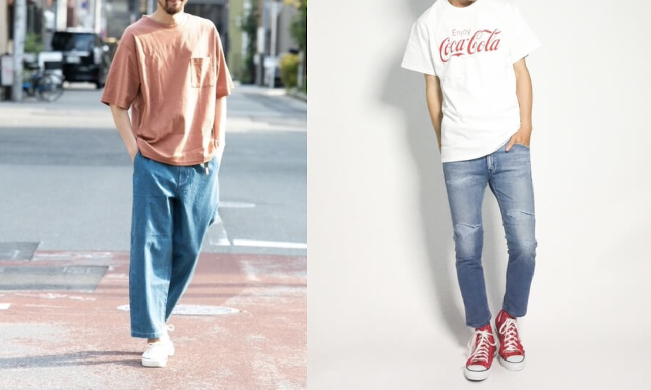 クロップドデニムのメンズのコーデ！人気のクロップドデニムを紹介！