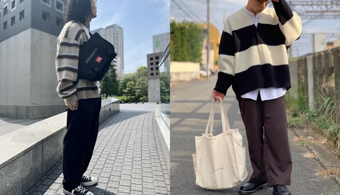 カーディガン(ボーダー)のメンズの秋コーデ！人気のボーダーのカーディガンはこちら！