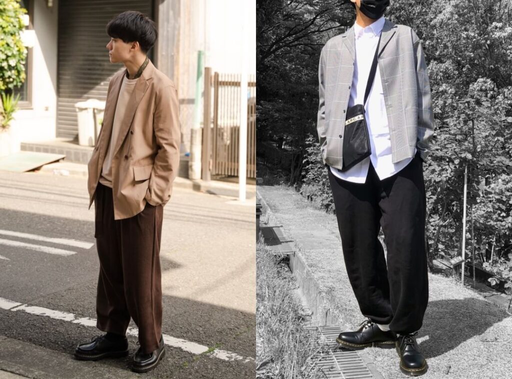 革靴を合わせる