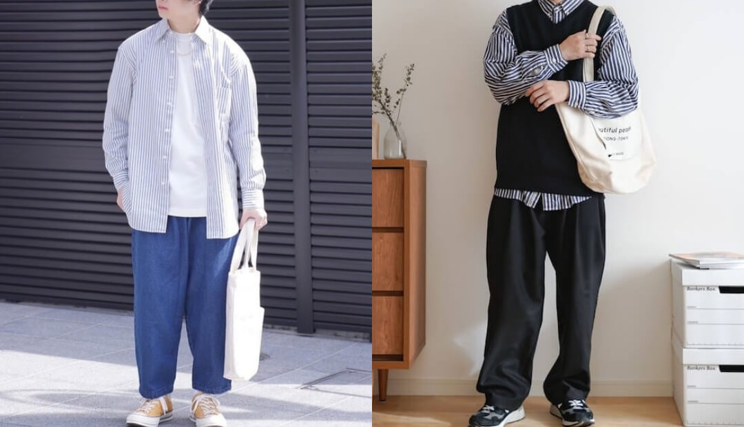 シャツ(ストライプ)のメンズのコーデ!人気のストライプシャツを紹介!