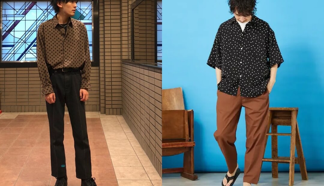 シャツ(ドット柄)のメンズのコーデ！人気のドット柄シャツを紹介！